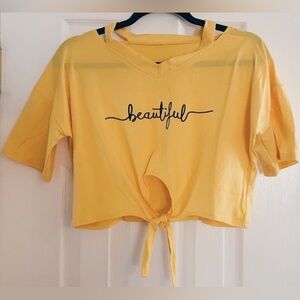 “Beautiful” Cropped tee
